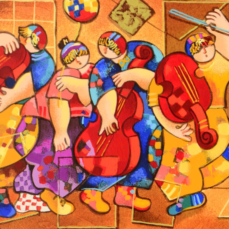 Salsa Boogie Dorit Levi Artist Proof Serigraph Artist Hand Signed and AP Numbered