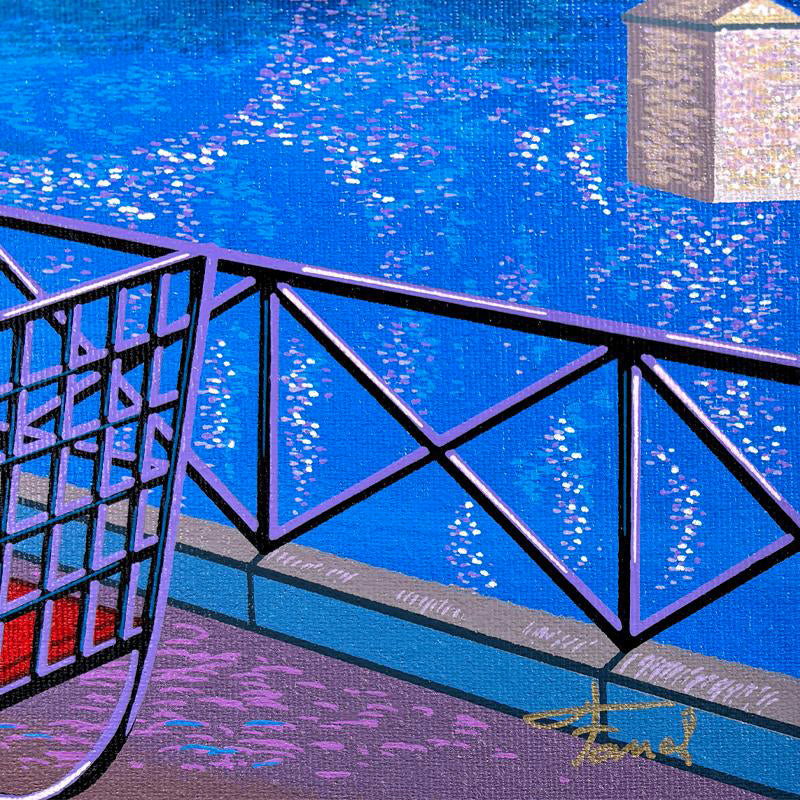 Paris Pont des Arts Fanch Ledan Serigraph Print Artist Hand Signed and AP Numbered