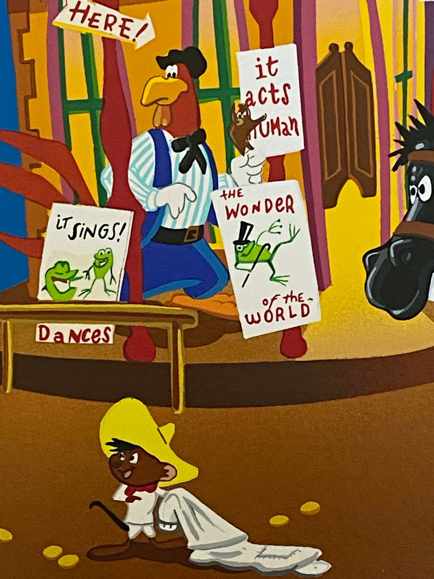 Looney Tunes, Tunetown Melanie Taylor Kent Serigraph Print Artist Hand Signed.