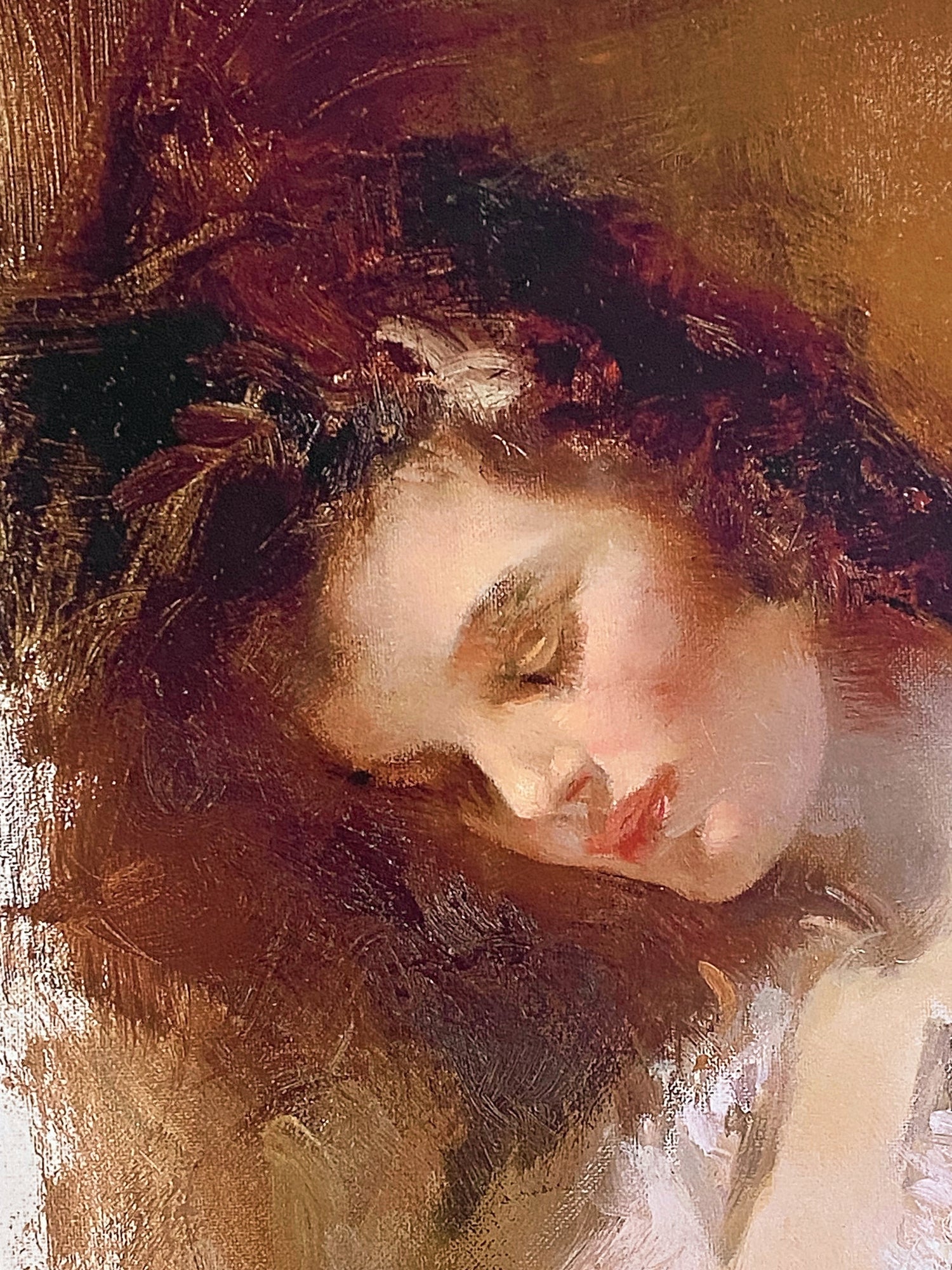 White Camisole Pino Daeni Giclée Print on Paper Artist Hand Signed and Numbered