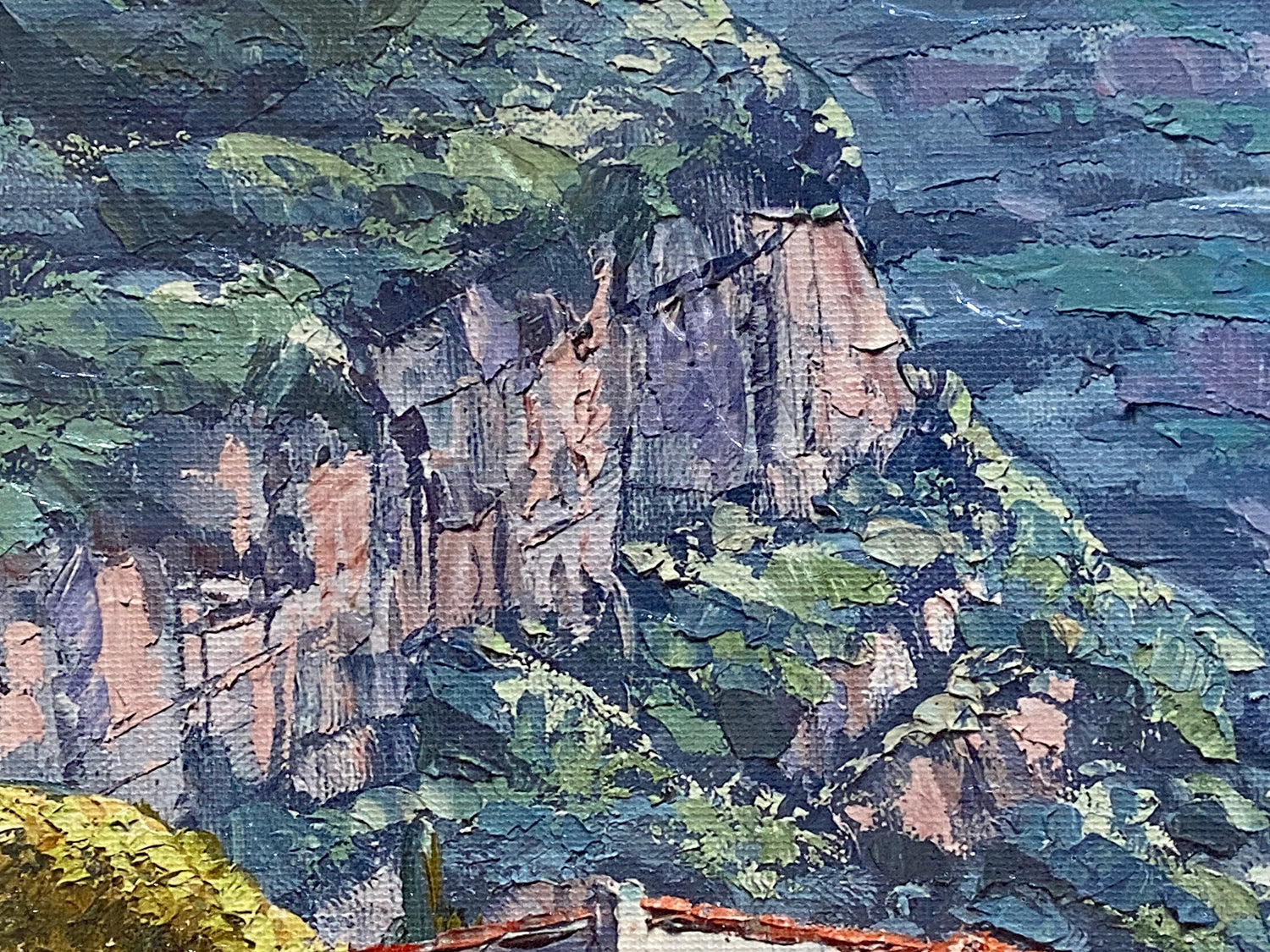 Abbey Bellagio Sam Park Hand Embellished Serigraph on Canvas Print Numbered Artist Hand Signed and Numbered