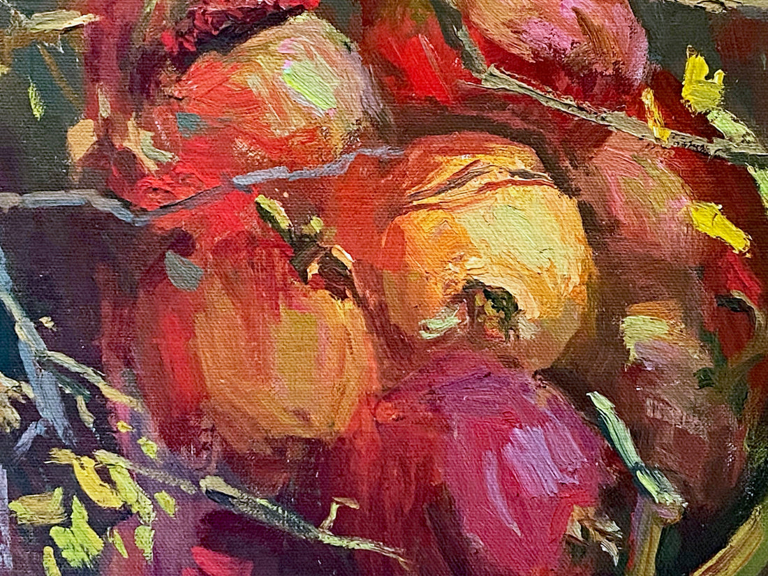 Pomegranates Sharon Burkett Kaiser Canvas Giclée Print Artist Hand Signed and Numbered