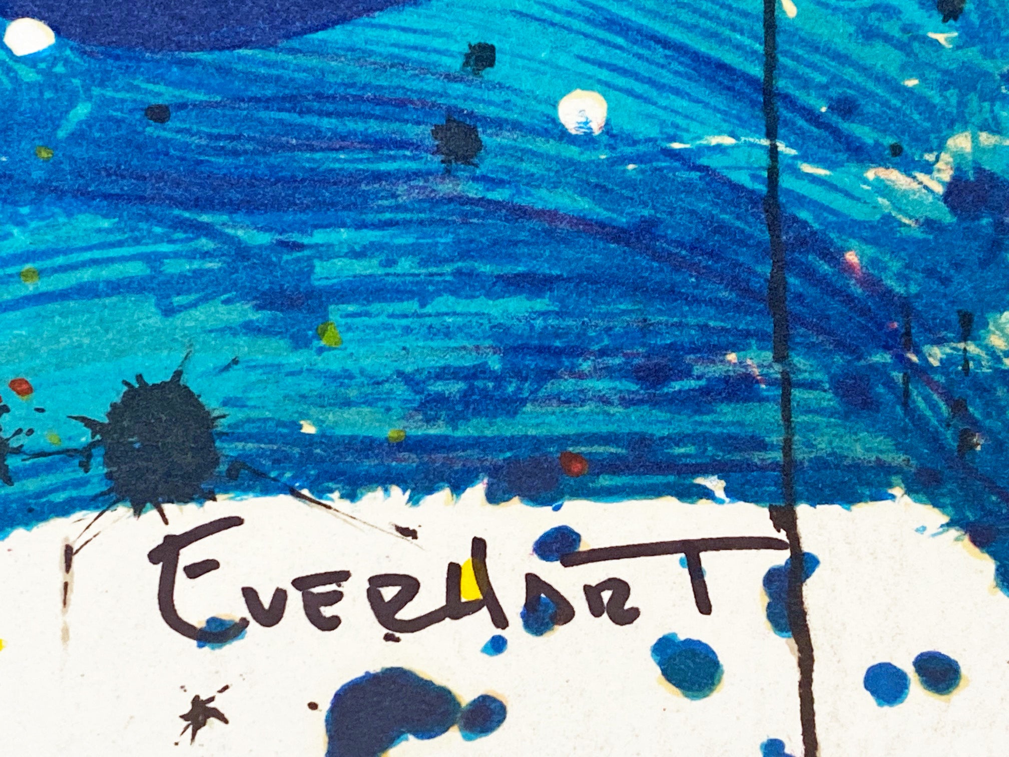 Ace Face Tom Everhart Limited Edition Lithograph Artist Hand Signed and Numbered