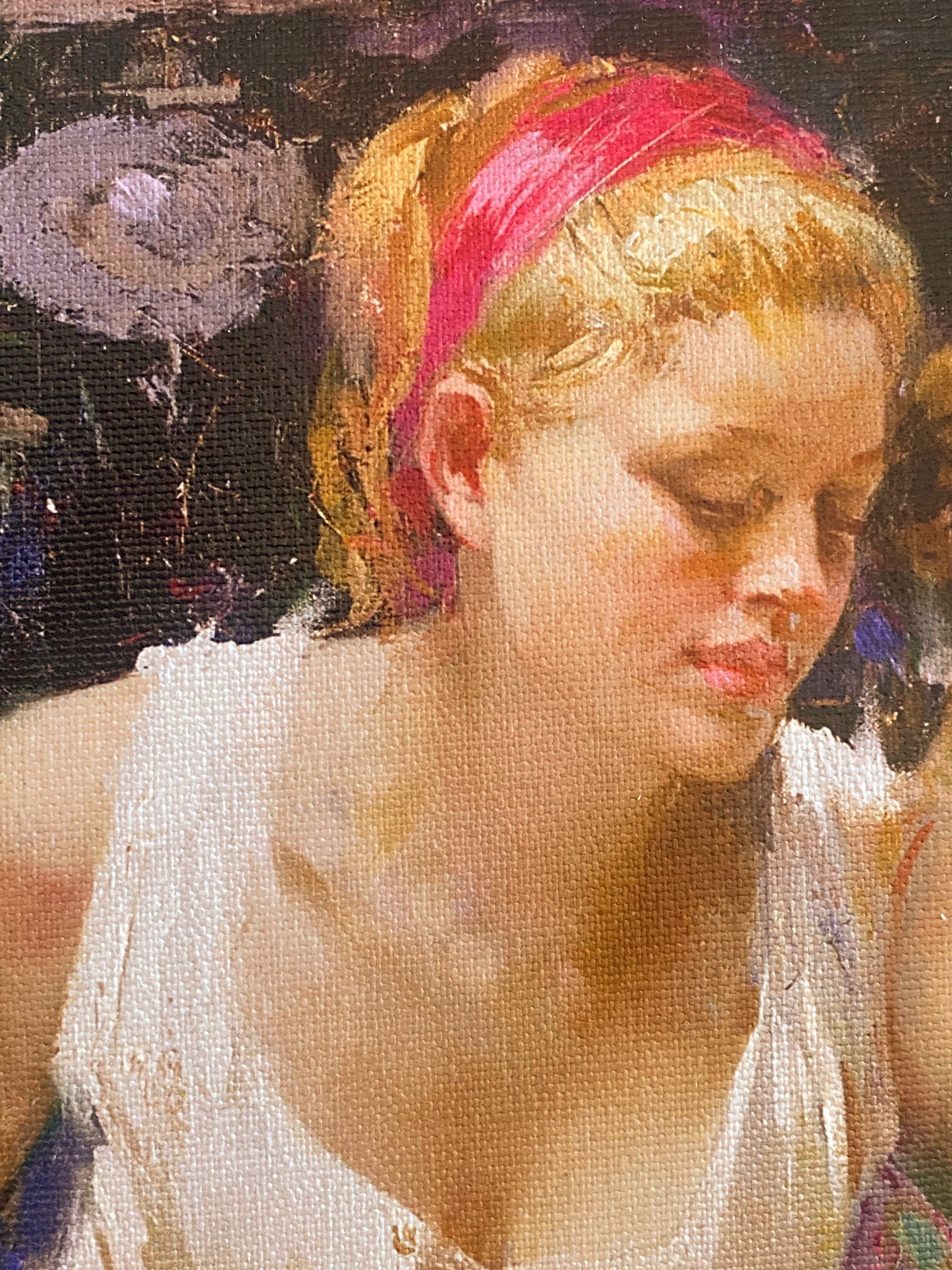 At the Balcony Pino Daeni Giclée on Canvas Artist Hand Signed and Numbered