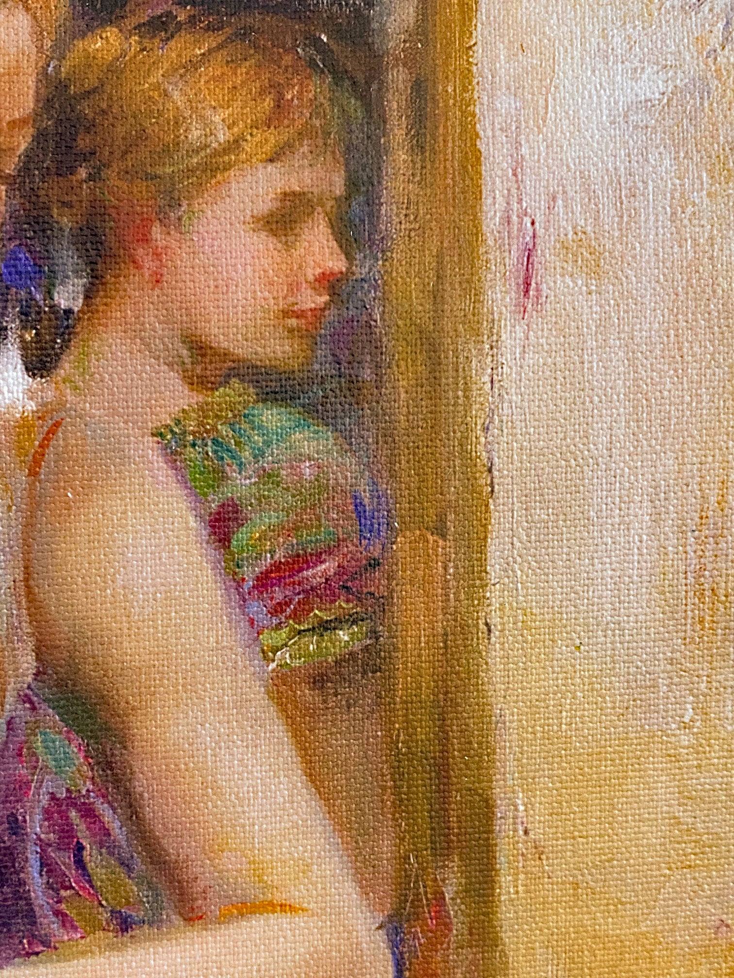 At the Balcony Pino Daeni Giclée on Canvas Artist Hand Signed and Numbered