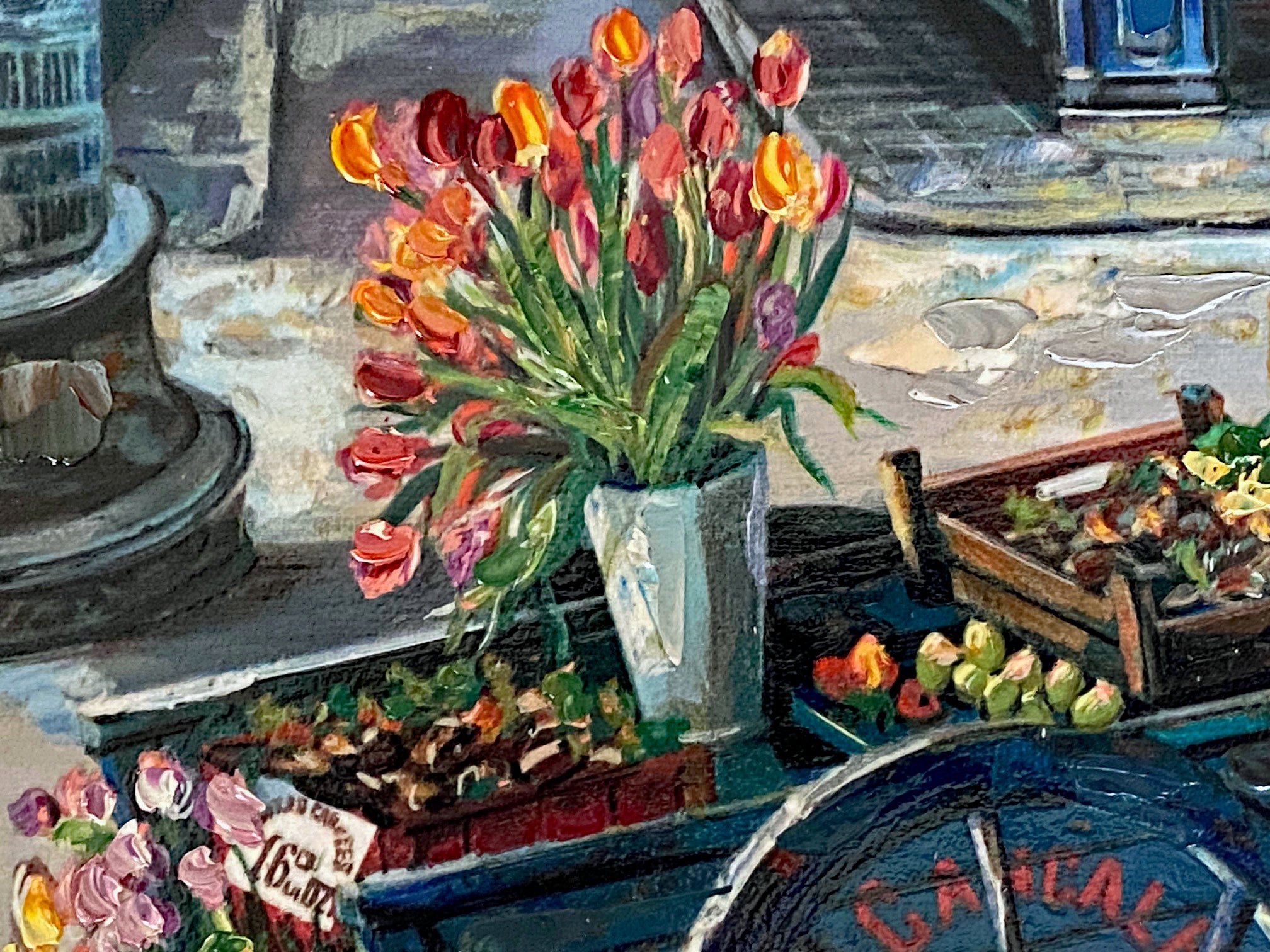 Passage Le Julien Vadik Suljakov Hand Embellished Printers Proof Serigraph on Stretched Canvas Artist Hand Signed and PP Numbered