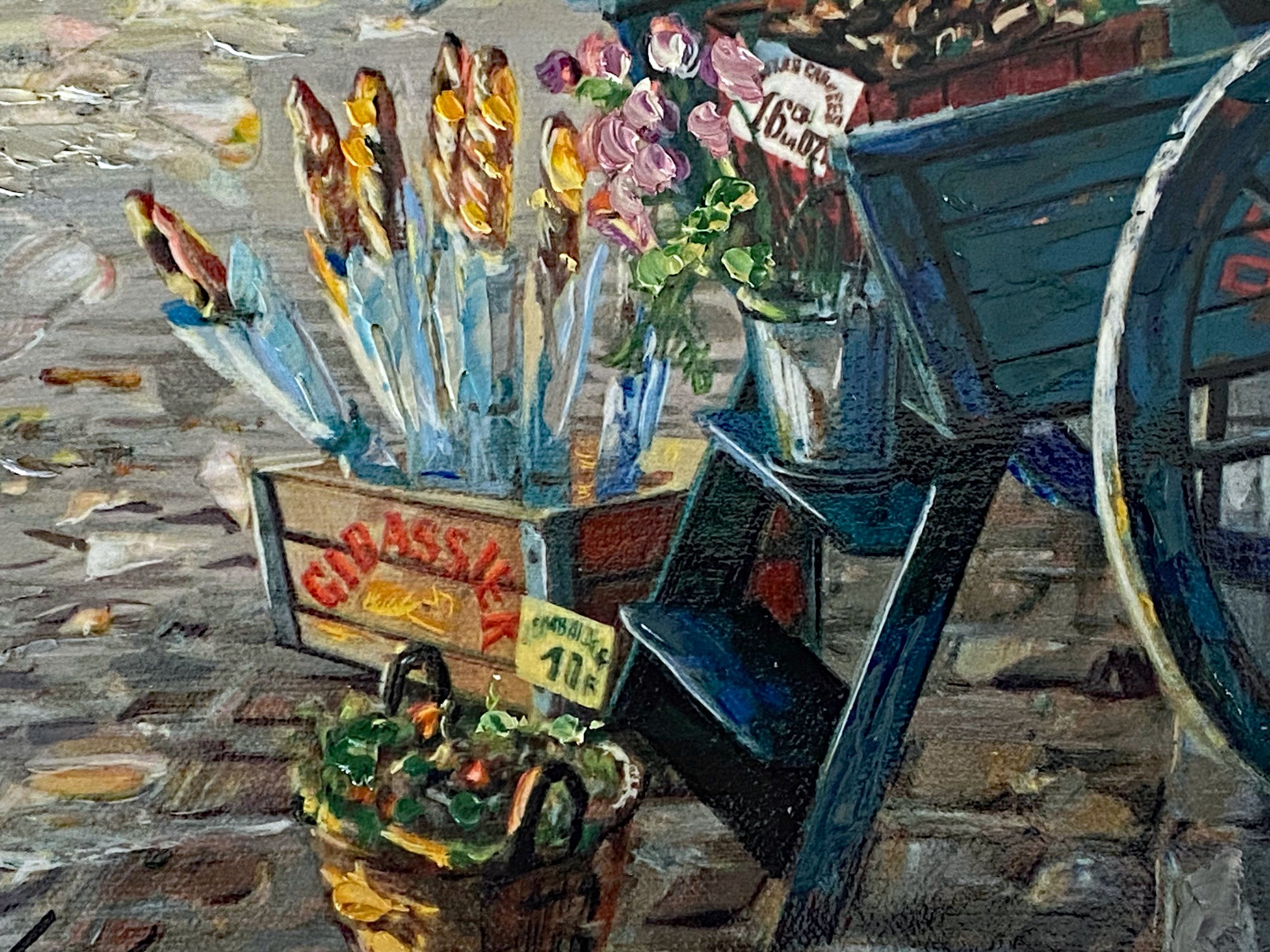 Passage Le Julien Vadik Suljakov Hand Embellished Printers Proof Serigraph on Stretched Canvas Artist Hand Signed and PP Numbered