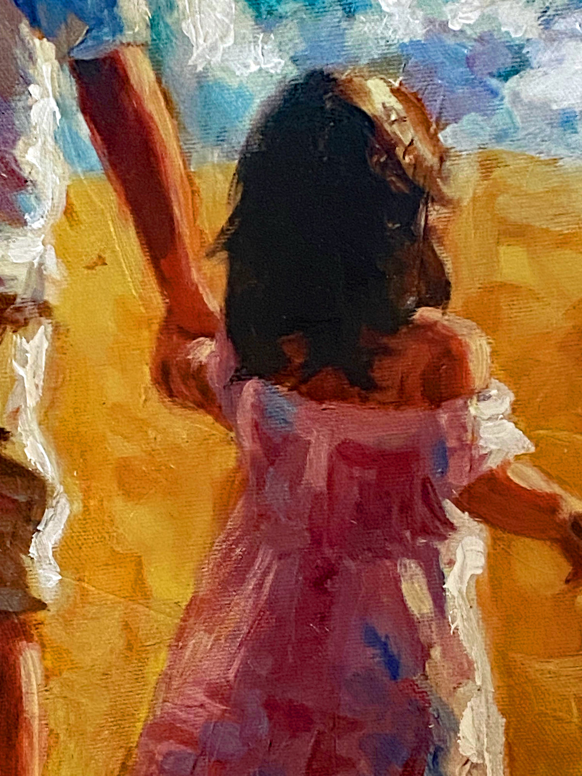 Baby Sister Michael Vincent Hand Embellished Canvas Giclée Print Artists Hand Signed and Numbered