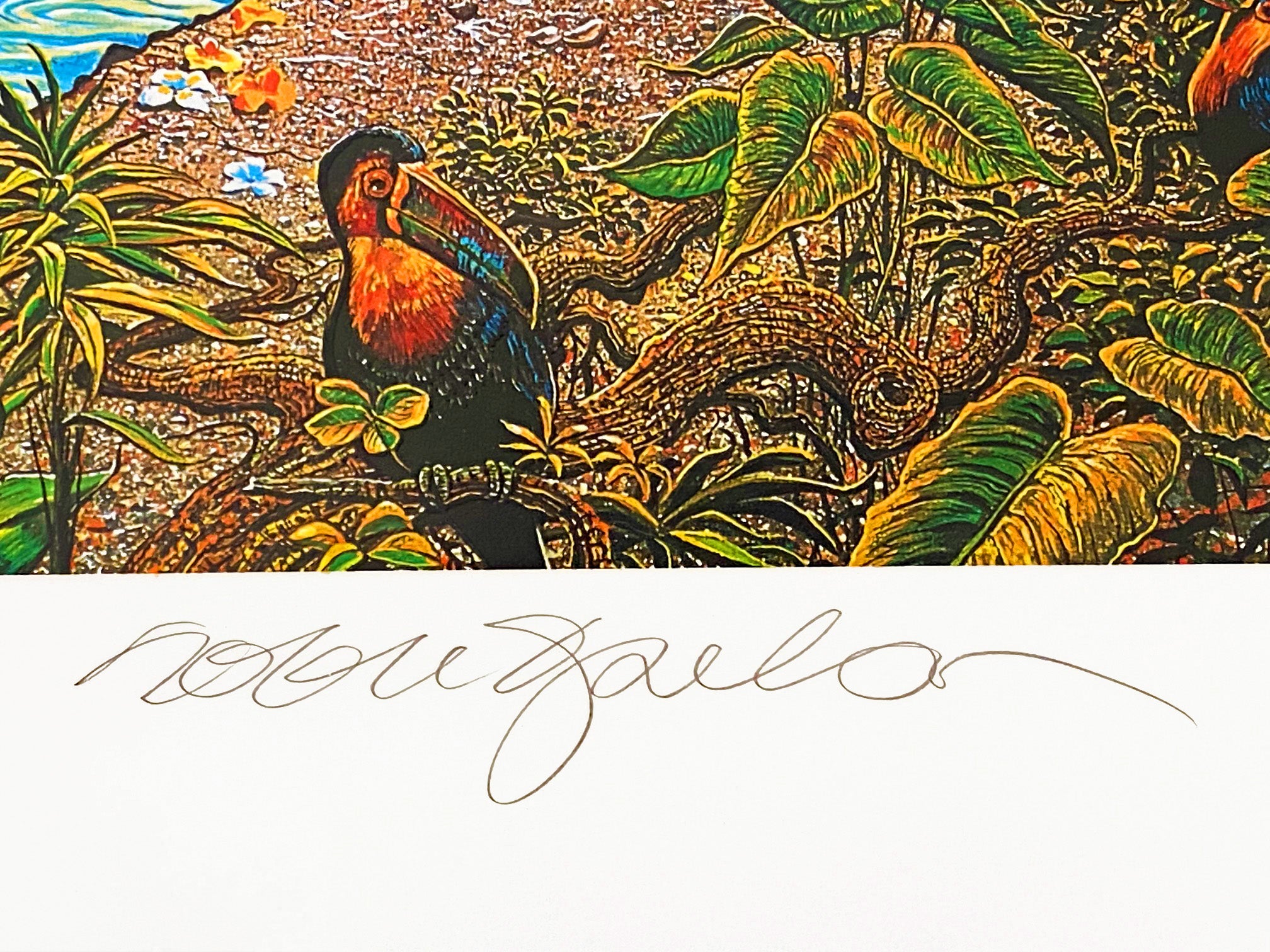 Ring of Life Robert Lyn Nelson Mixed Media Print with Embossed Remarque Artist Hand Signed and Numbered