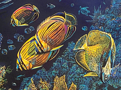 An Underwater Congress Robert Lyn Nelson Mixed Media Print Artist Hand Signed and Numbered