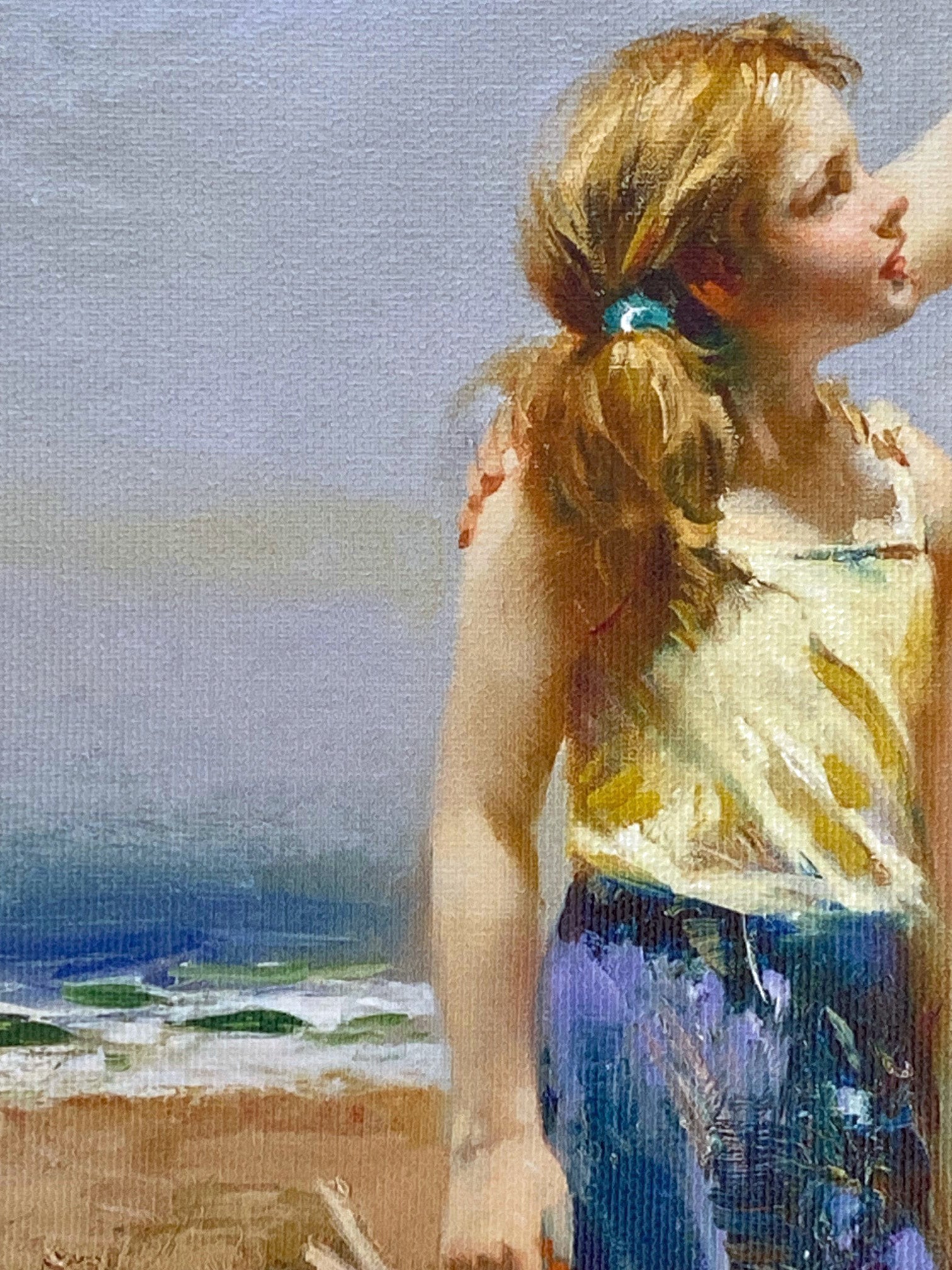 By the Sea Pino Daeni Canvas Giclée Print Artist Hand Signed and Numbered