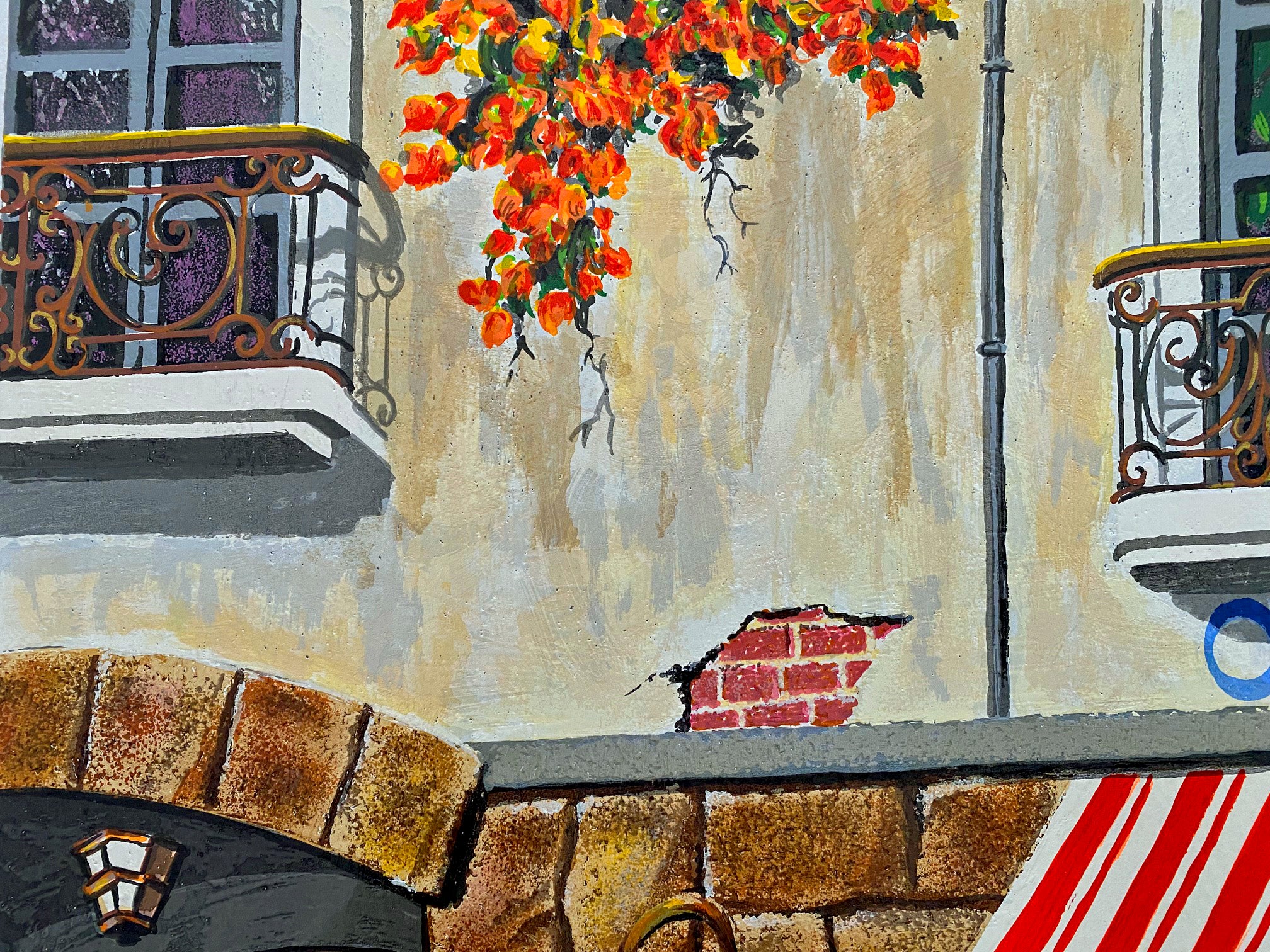 Cafe Claude Chevalier Arkady Ostritsky Serigraph Artist Hand Signed and Numbered