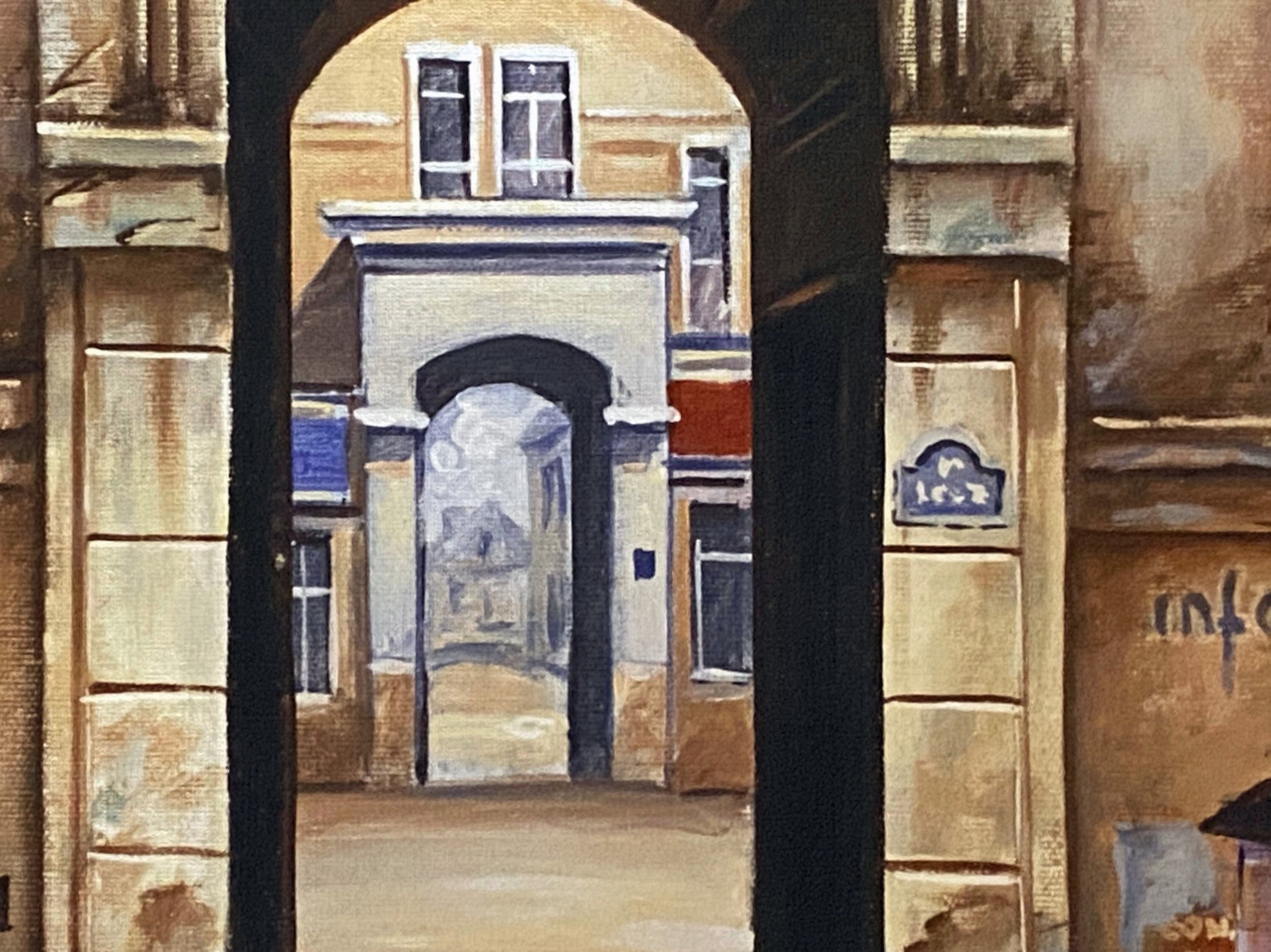 Cafe Du Vaudeville Alexander Borewko Canvas Giclee Artist Hand Signed and Numbered