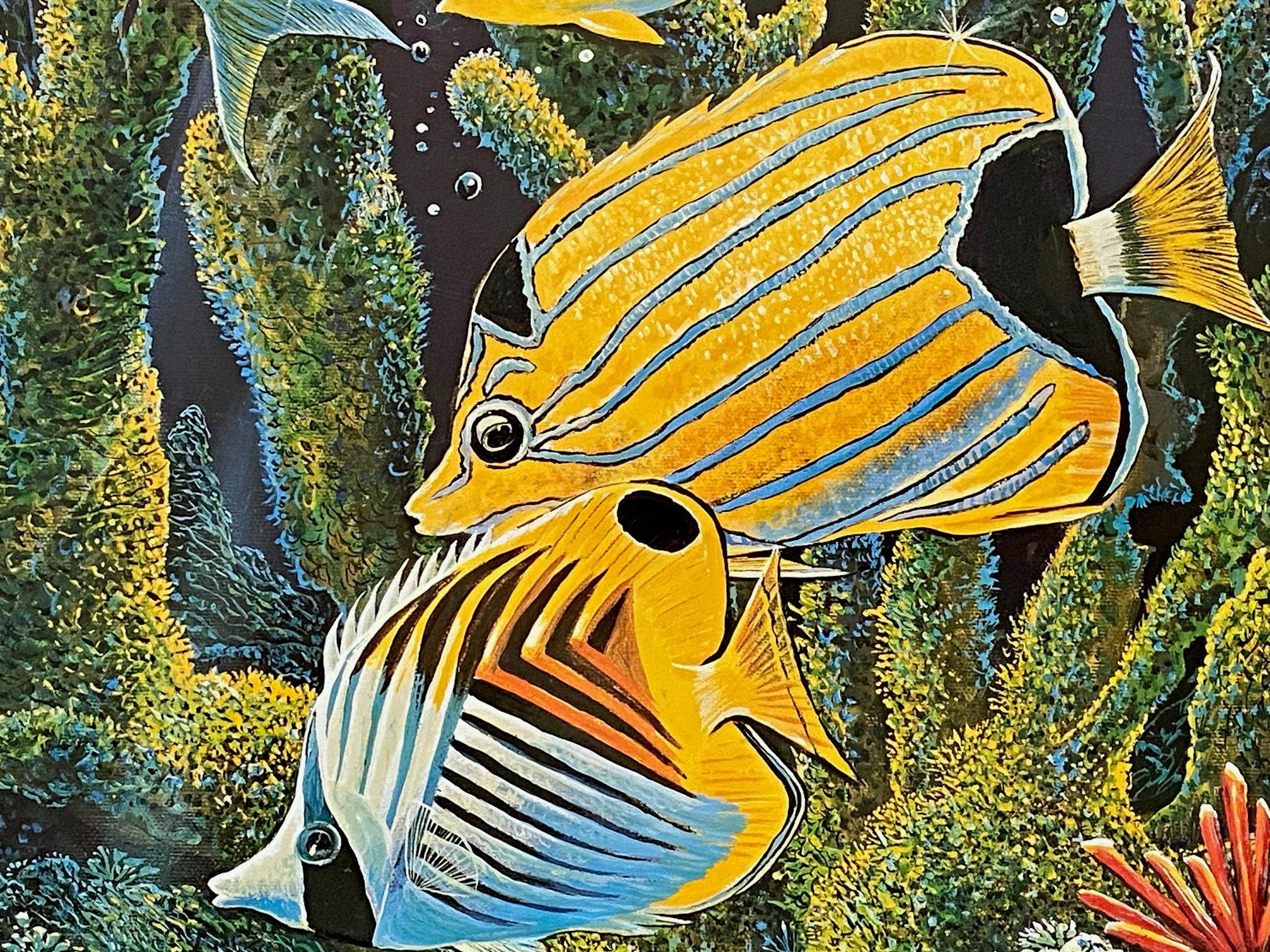 Reawakening the Sea Robert Lyn Nelson Embossed Mixed Media Print Artist Hand Signed and Numbered