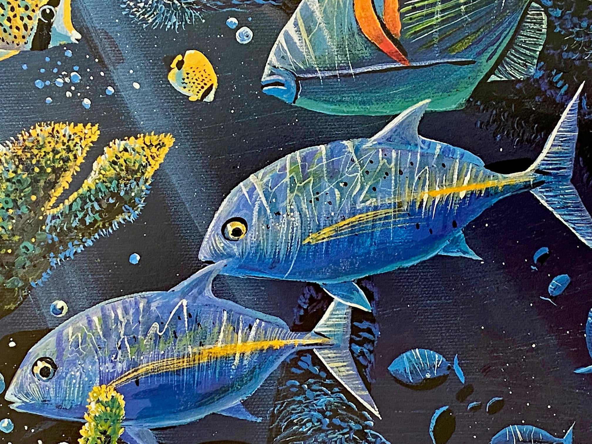 Reawakening the Sea Robert Lyn Nelson Two Piece Embossed Mixed Media Suite Artist Hand Signed and Numbered