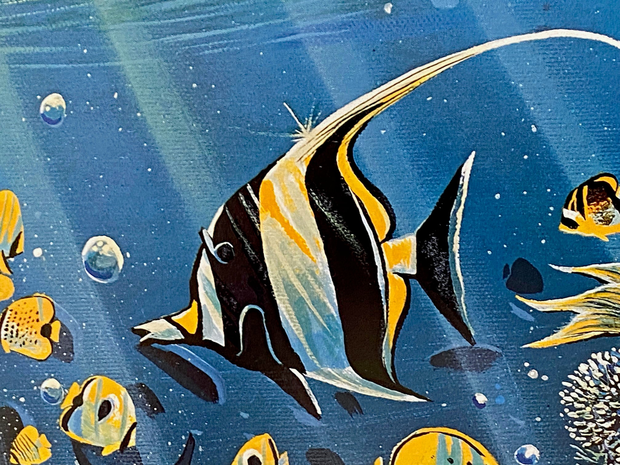 Reawakening the Sea Robert Lyn Nelson Two Piece Embossed Mixed Media Suite Artist Hand Signed and Numbered