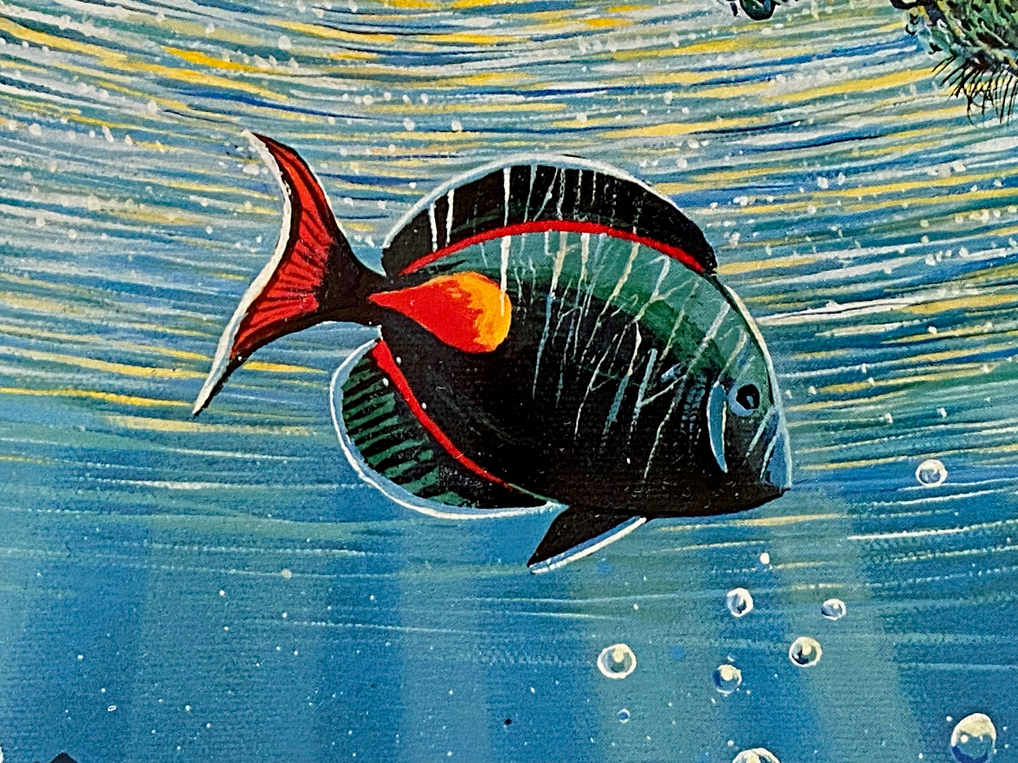 Reawakening the Sea Robert Lyn Nelson Two Piece Embossed Mixed Media Suite Artist Hand Signed and Numbered