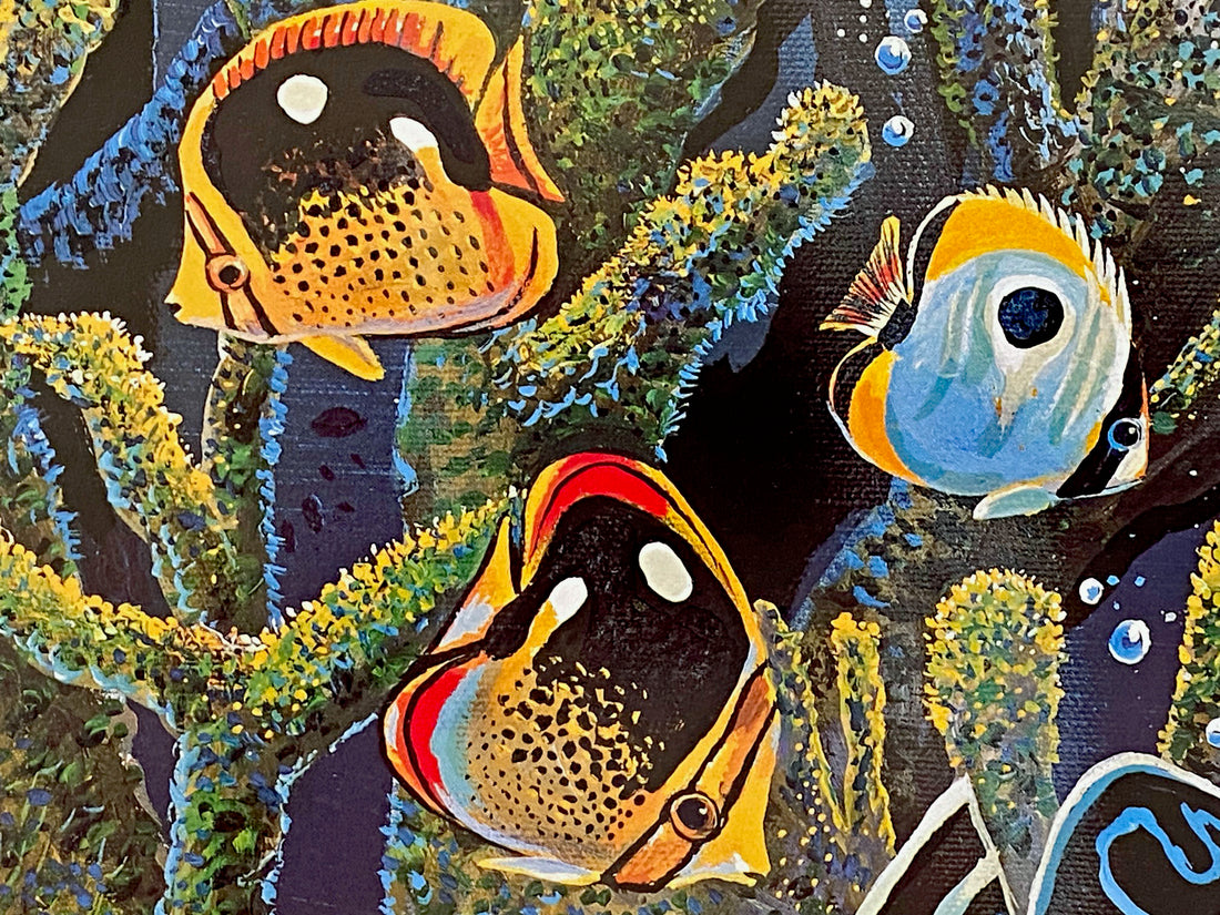 Reawakening the Sea Robert Lyn Nelson Embossed Mixed Media Print Artist Hand Signed and Numbered