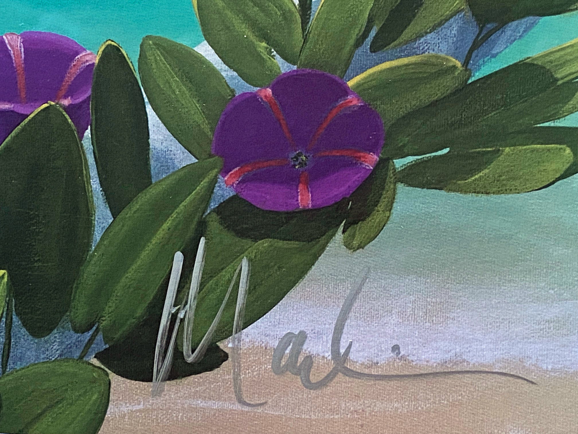 Morning Glory Bay Dan Mackin Lithograph Print Artist Hand Signed and Numbered