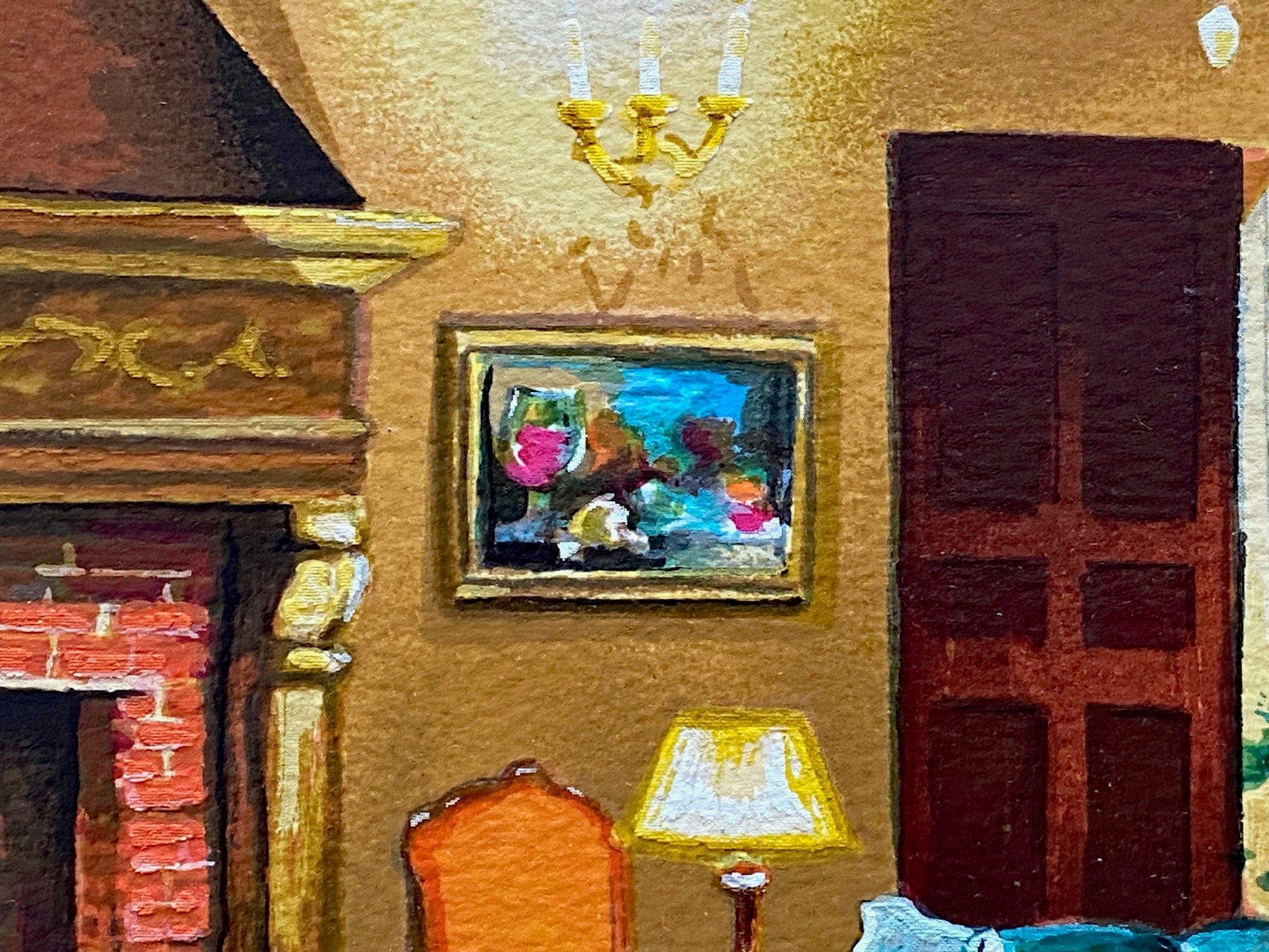 Homage to Chagall Anatoly Metlan Serigraph Print Artist Hand Signed and Numbered