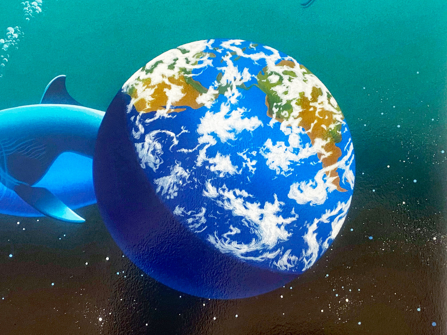 Our Home Too II Dolphins William Schimmel Serigraph Print Artist Hand Signed and Numbered