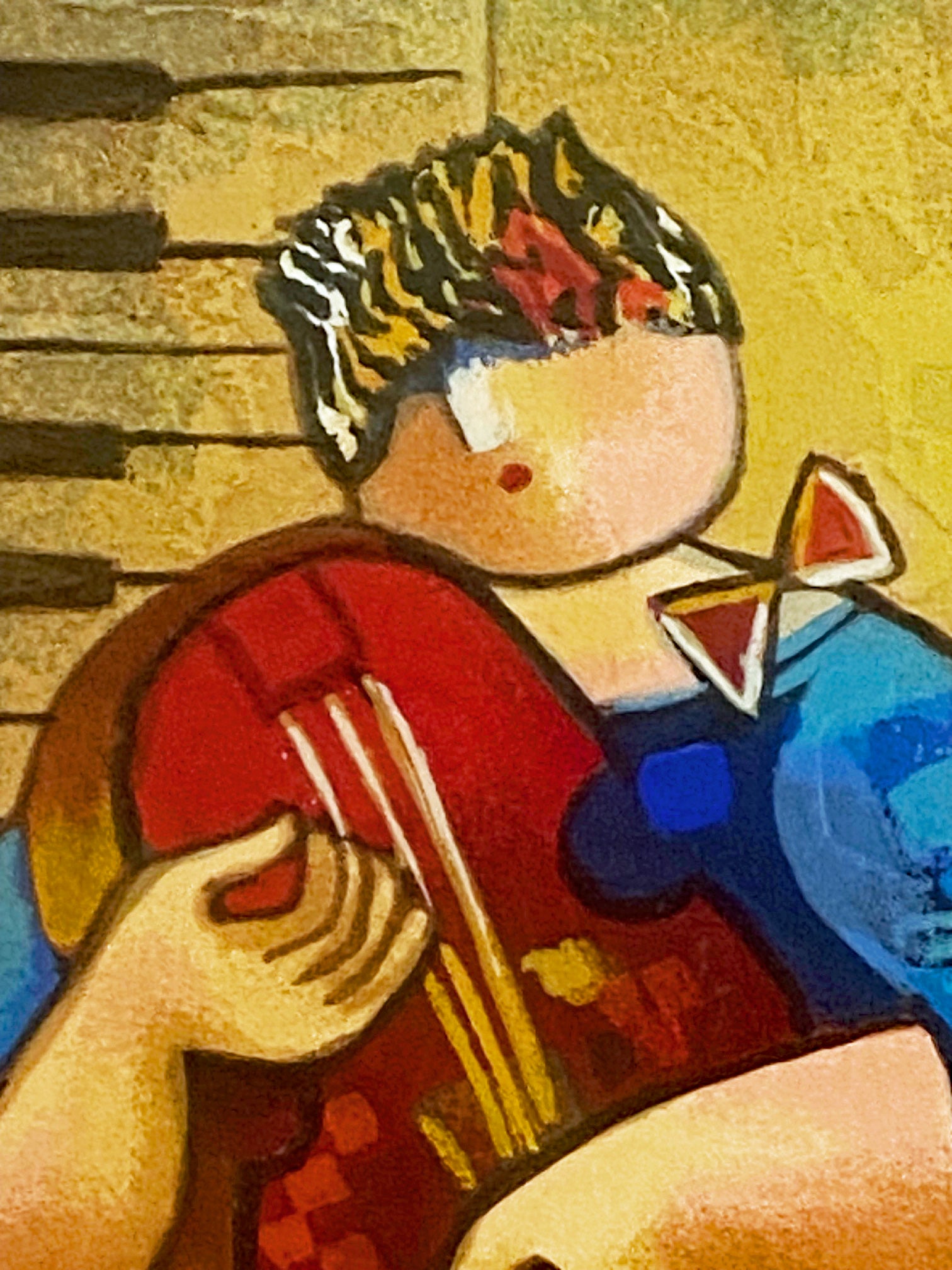 Precious Violin Dorit Levi Artist Proof Serigraph Artist Hand Signed and EA Numbered