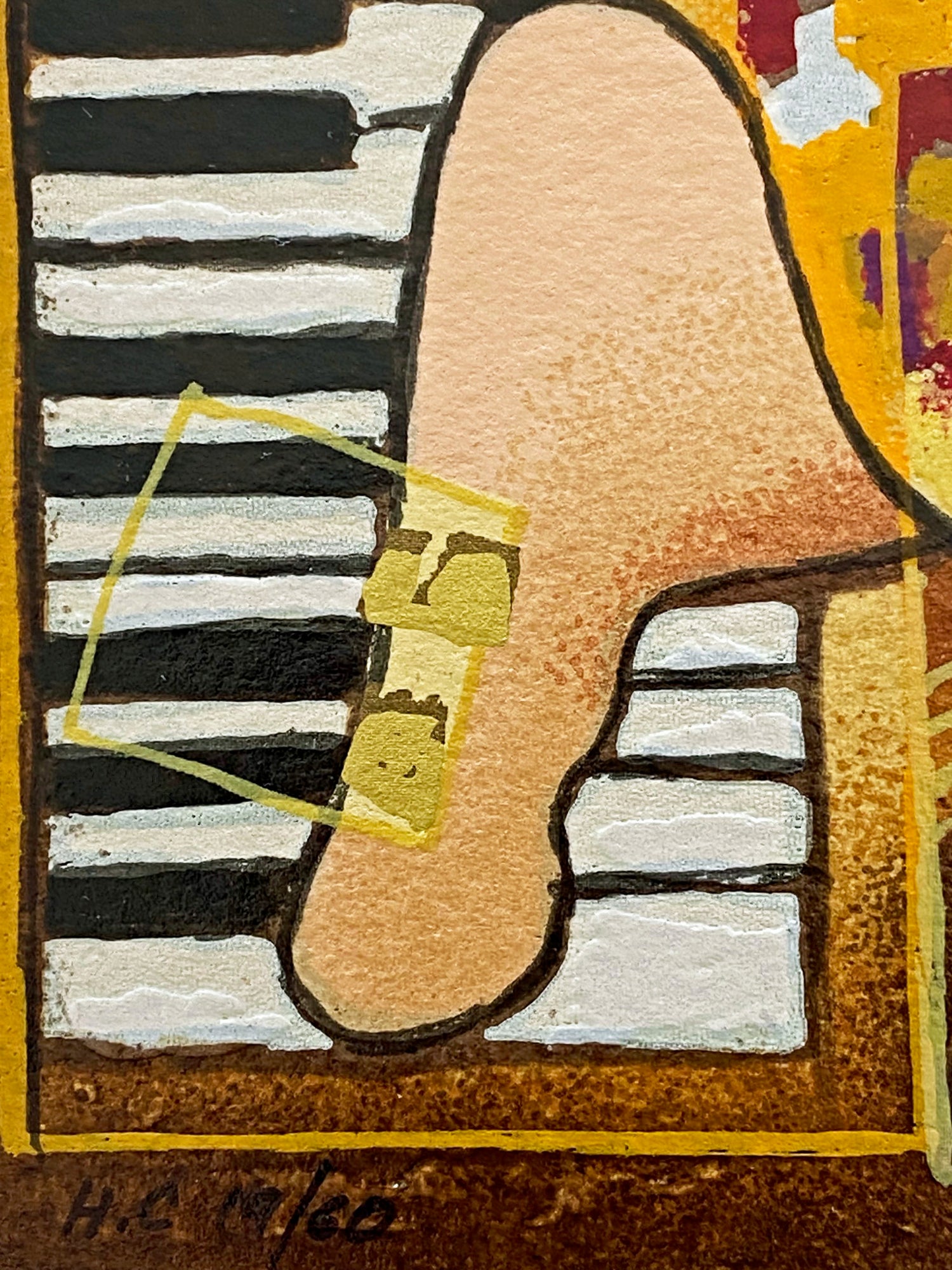 Dancing on Bars Dorit Levi Fine Art Hors Commerce Serigraph Print Artist Hand Signed and Numbered