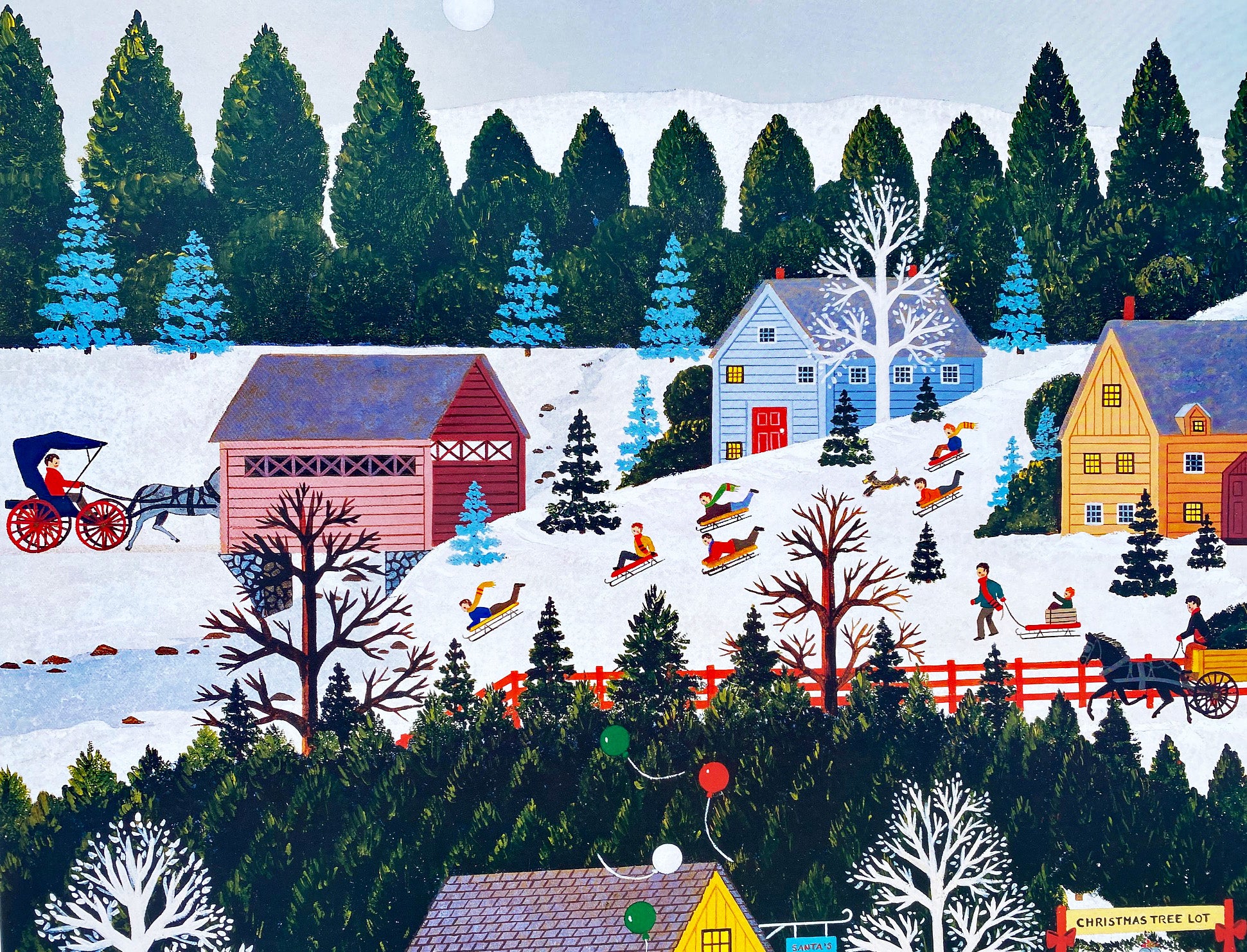 Holiday Traditions Jane Wooster Scott Lithograph Print Artist Hand Signed