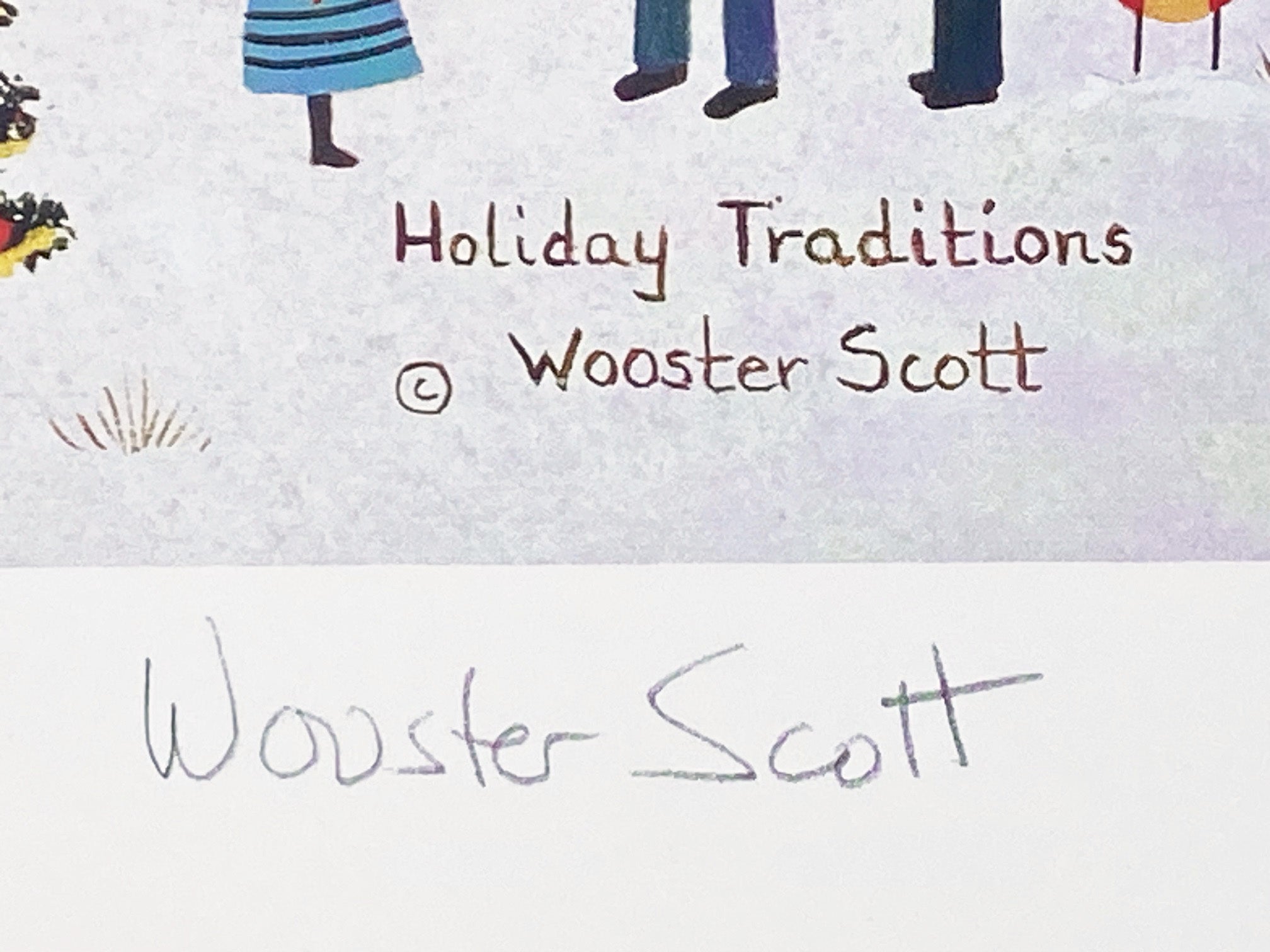 Holiday Traditions Jane Wooster Scott Lithograph Print Artist Hand Signed