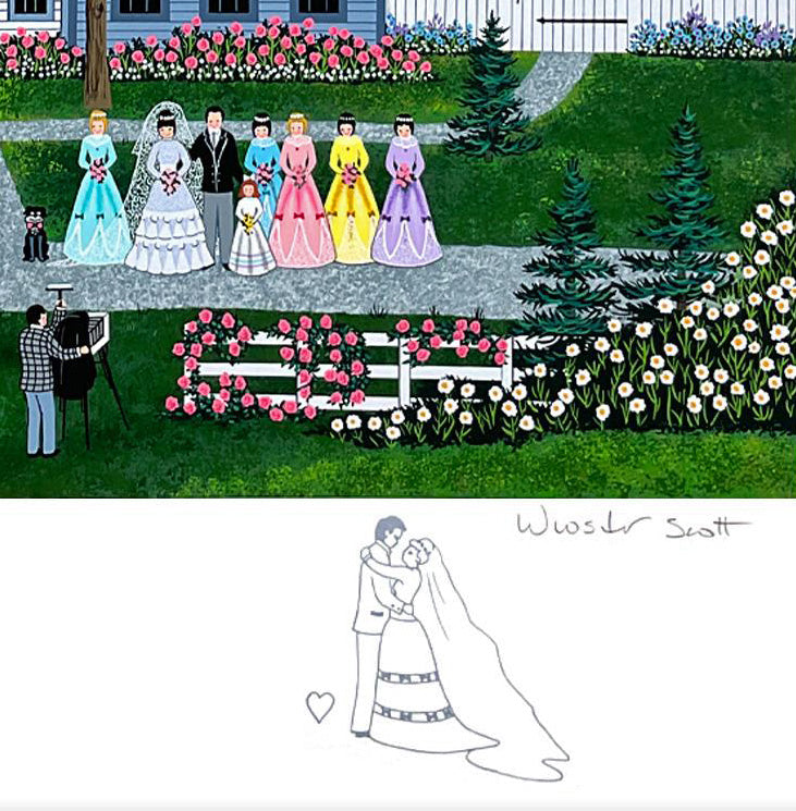 A Moment to Cherish Jane Wooster Scott Serigraph with Remarque Artist Hand Signed and Numbered