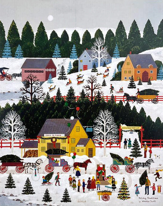 Holiday Traditions Jane Wooster Scott Lithograph Print Artist Hand Signed