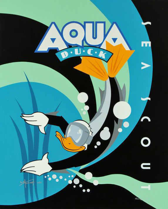 Aqua Duck Mike Kungl Canvas Giclée Print Artist Hand Signed and Numbered