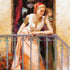 At the Balcony Pino Daeni Giclée on Canvas Artist Hand Signed and Numbered