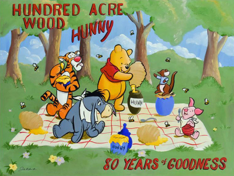 Hundred Acre Wood Tricia Buchanan-Benson Canvas Giclée Artist Hand Signed and Numbered