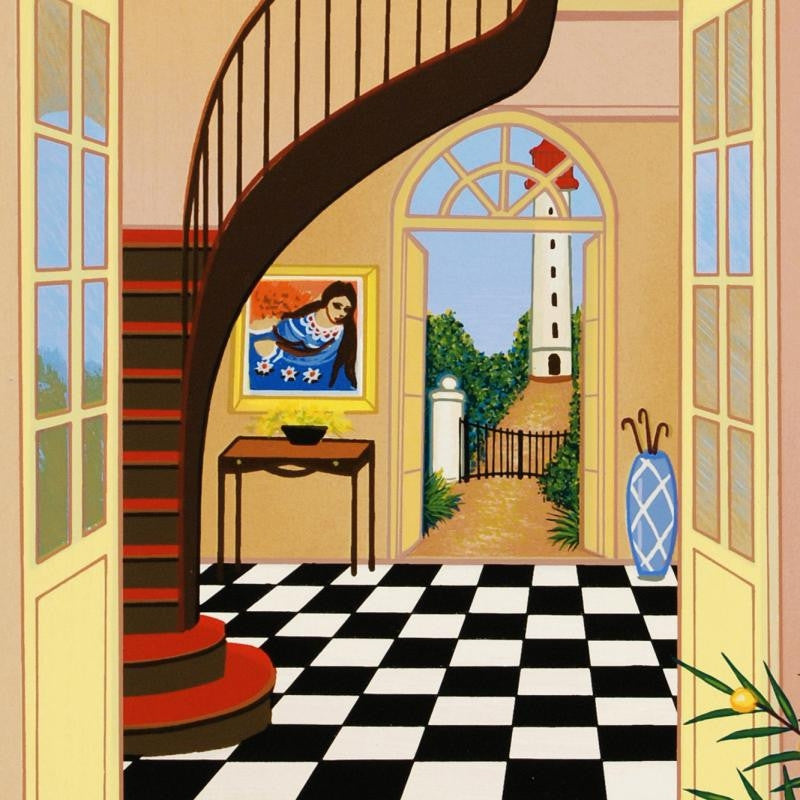 Captains Headquarters Fanch Ledan Serigraph Print Artist Hand Signed and Numbered
