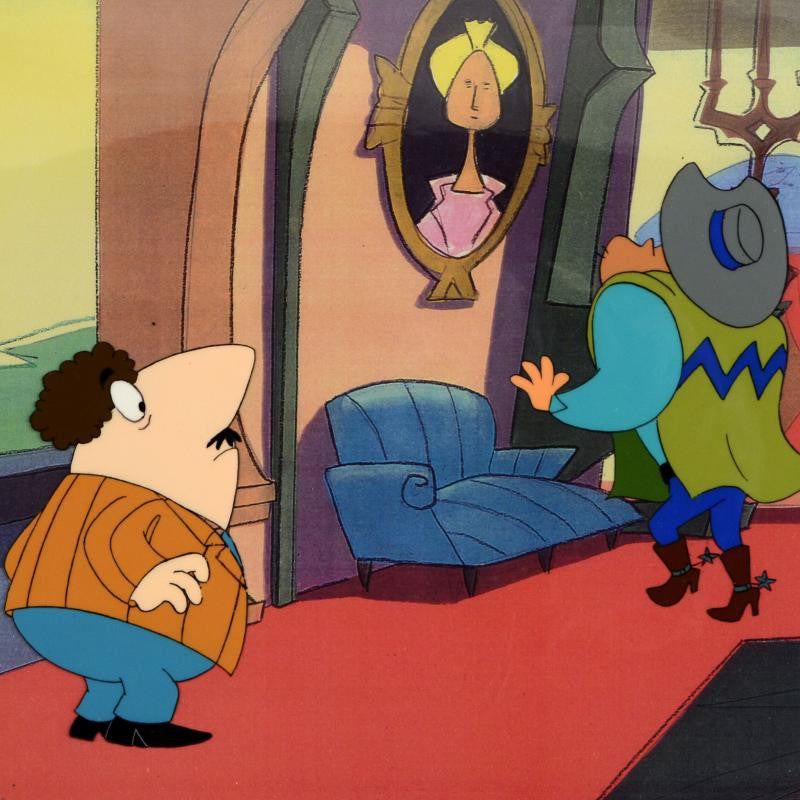 The Pink Panther Show MGM United Artists Original Production Animation Cel with Paired Pencil Sketches