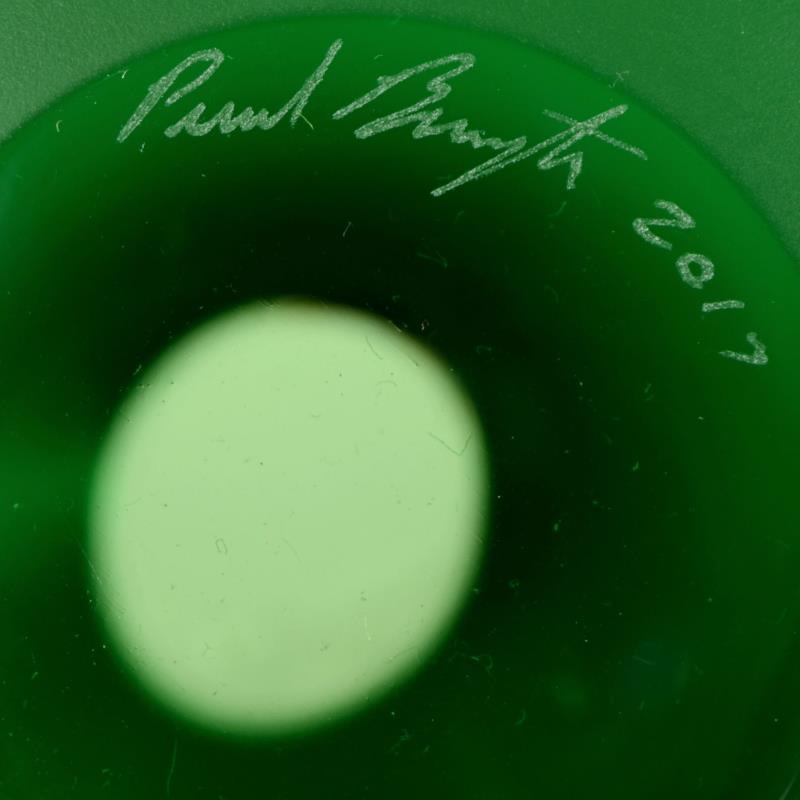 Paul Brayton Hand Blown Glass Vase Sculpture Artist Hand Signed and Dated