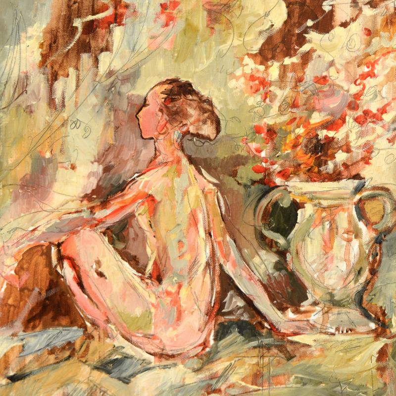 Nude V Marta Wiley Original Oil Painting on Canvas Artist Hand Signed and Thumb Printed