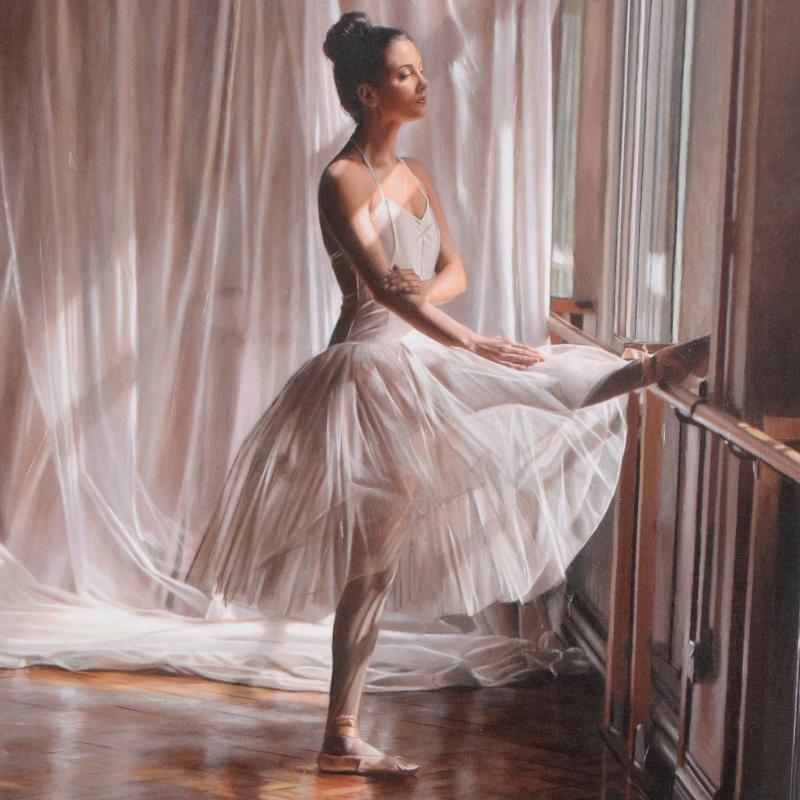 At the Barre Rob Hefferan Hand Embellished Canvas Giclée Print Artist Hand Signed and Numbered