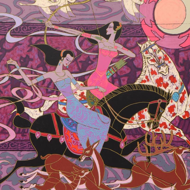 Spring Ritual Zu Ming Ho Serigraph Print Artist Hand Signed and Numbered