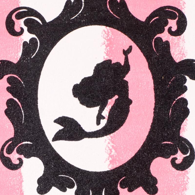 The Little Mermaid Gail Rodgers Acrylic Silkscreen Painting on Canvas from her Mirror Mirror Series