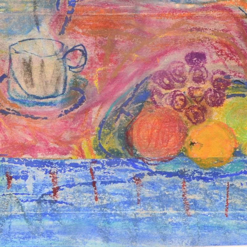 The Green Pear Judith Bledsoe Pastel Painting Artist Hand Signed Framed