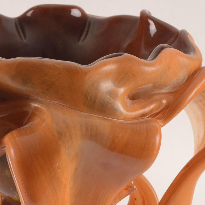 Misu Coman Hand Blown Glass Vase Sculpture Artist Hand Signed