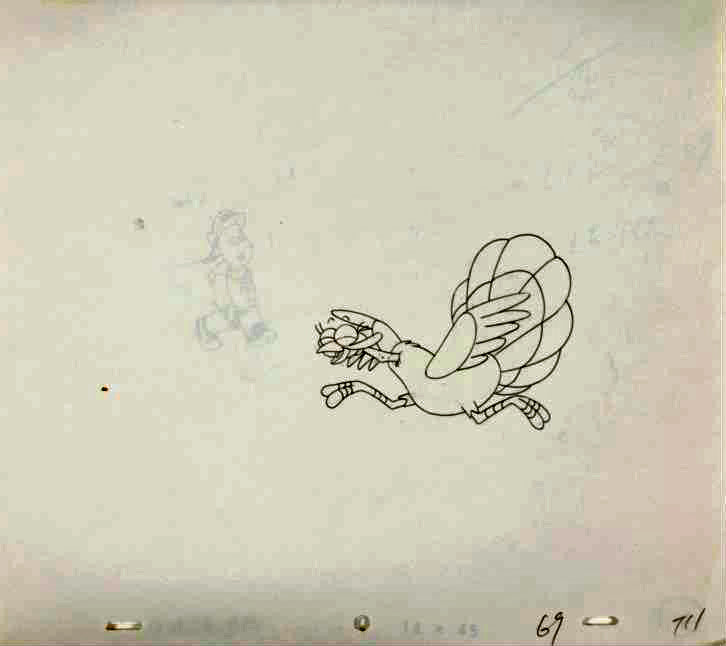The Pink Panther Show MGM United Artists Original Production Animation Cel with Paired Pencil Sketches