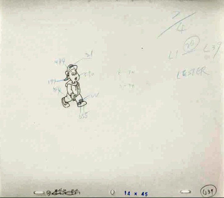 The Pink Panther Show MGM United Artists Original Production Animation Cel with Paired Pencil Sketches