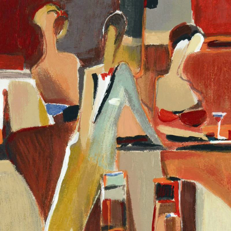 Metro Bar Yuri Tremler Serigraph Print Artist Hand Signed and Numbered