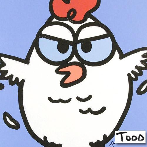 Todd Goldman Cluck Off Canvas Giclée Print Artist Hand Signed and Numbered
