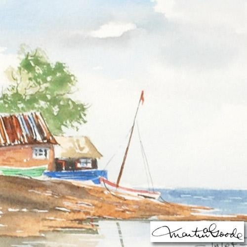 Inlet Martin Goode Original Watercolor Painting Artist Hand Signed Framed