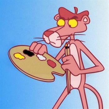 Pinkasso United Artists Sericel with Full Color Lithograph Background