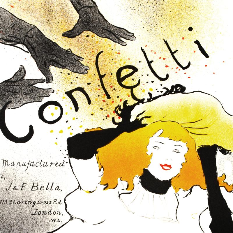 Confetti RE Society Hand Pulled Lithograph Print Lithographer Hand Signed and Numbered